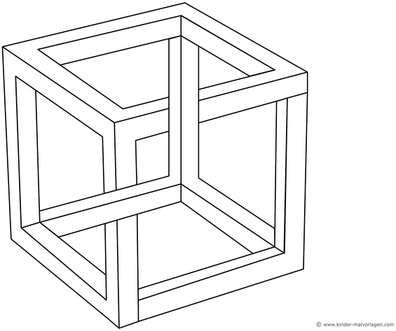 geometrischer-kubus-malen