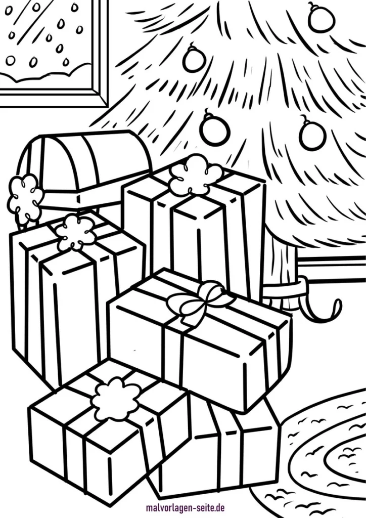 geschenke-unter-weihnachtsbaum-malen