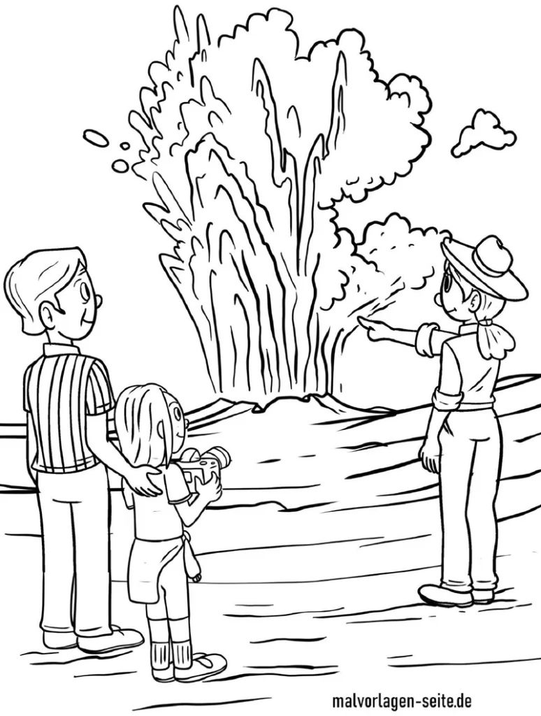 geysir-mit-menschen-und-naturphaenomenen