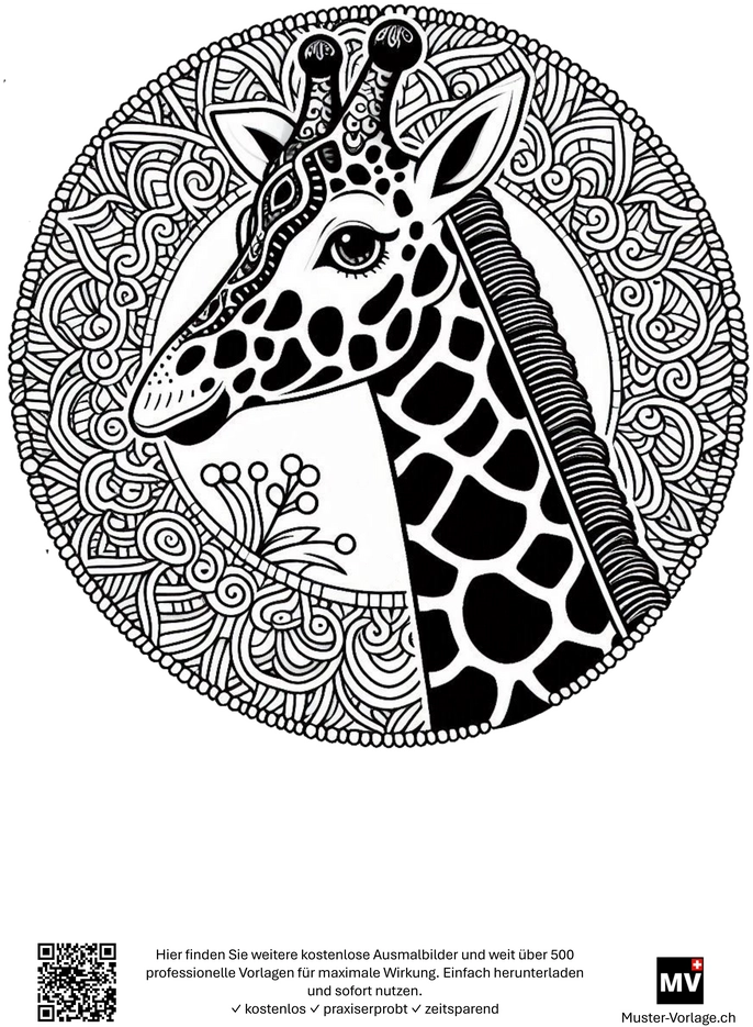 giraffe-ausmalvorlage-kreativ-gestalten
