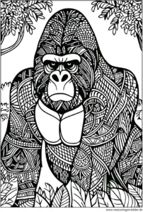gorilla-ausmalbild-fuer-erwachsene