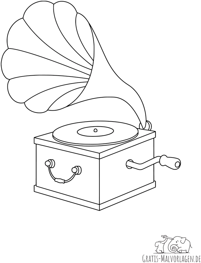 grammophon-ausmalvorlage-musikgeschichte