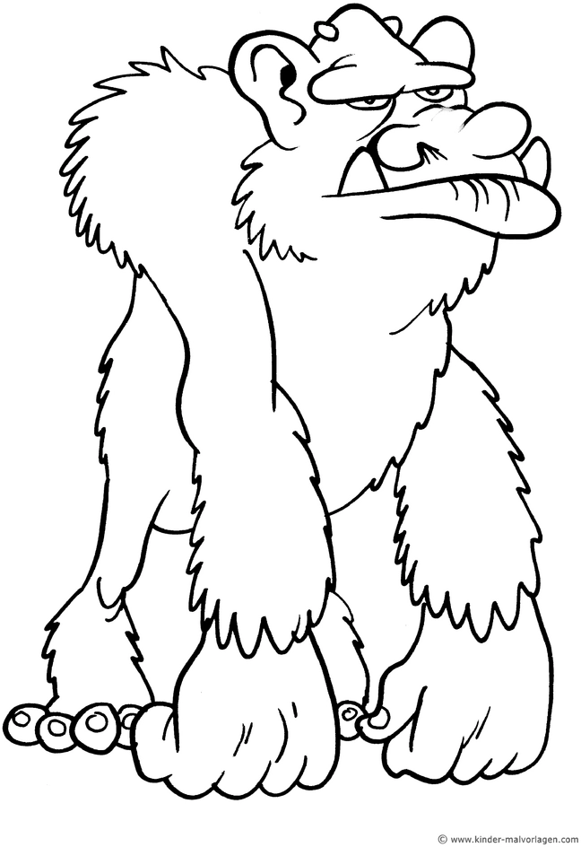 grimmschauer-gorilla-ausmalvorlage