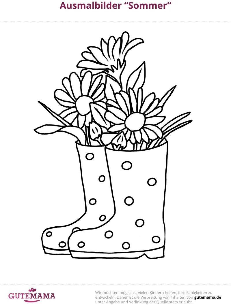 gummistiefel-blumen-sommer-malen