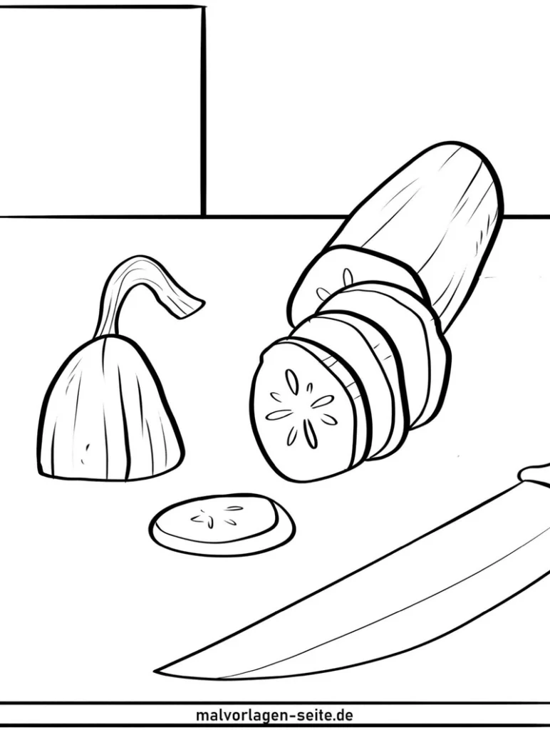 gurke-und-kuechenmesser-ausmalbild
