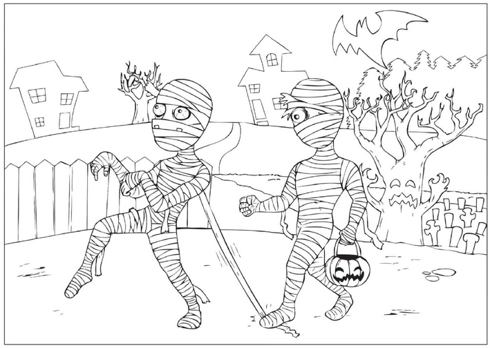 halloween-mumien-in-gruseliger-nachbarschaft