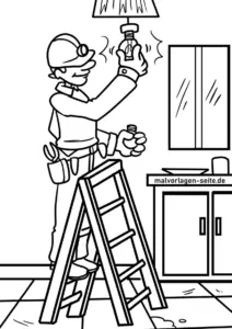 handwerker-lampe-anbringen-malvorlage