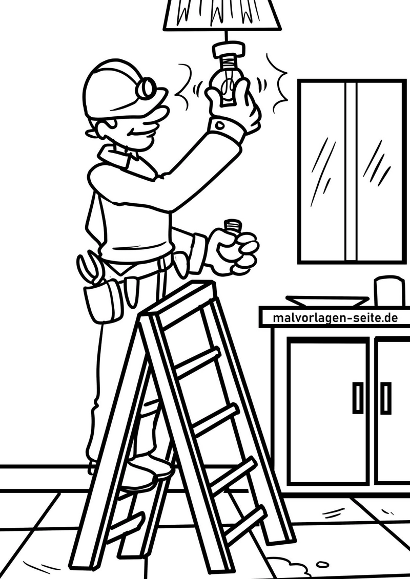 handwerker-lampe-anbringen-malvorlage