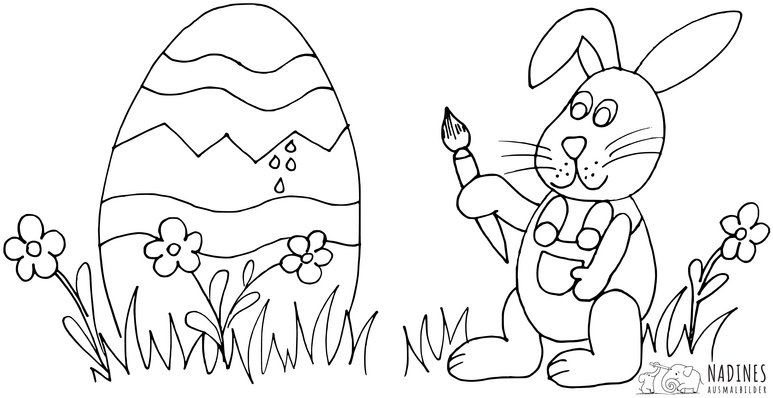 hase-bemalt-osterei-mit-blumen