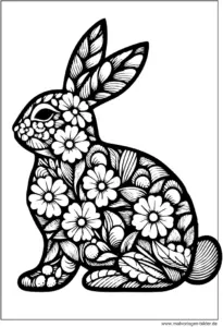 hasen-mit-floralen-mustern-ausmalbild