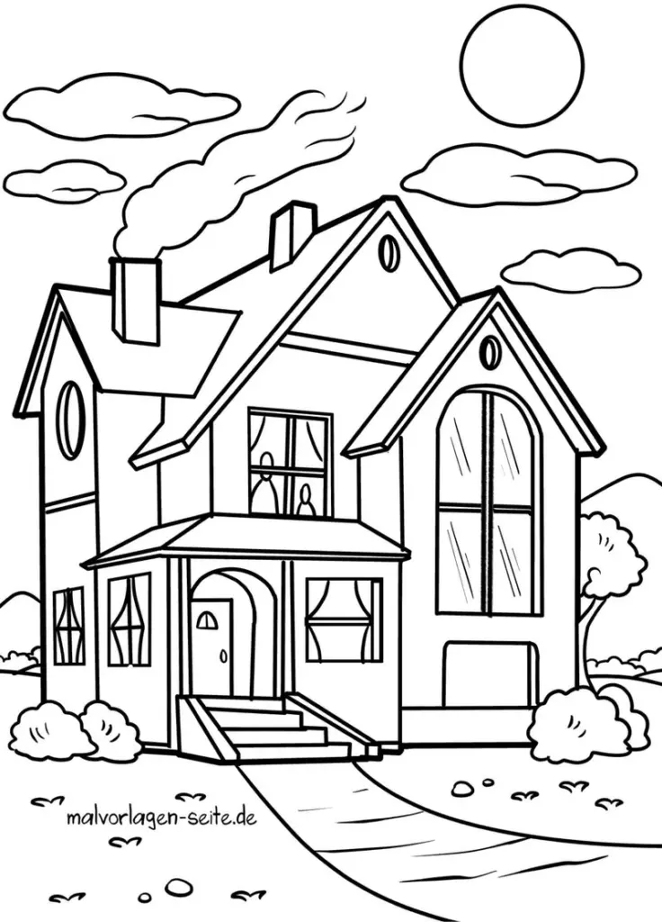 haus-ausmalvorlage-fuer-kinder