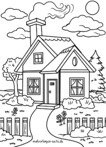 haus-in-natur-ausmalvorlage