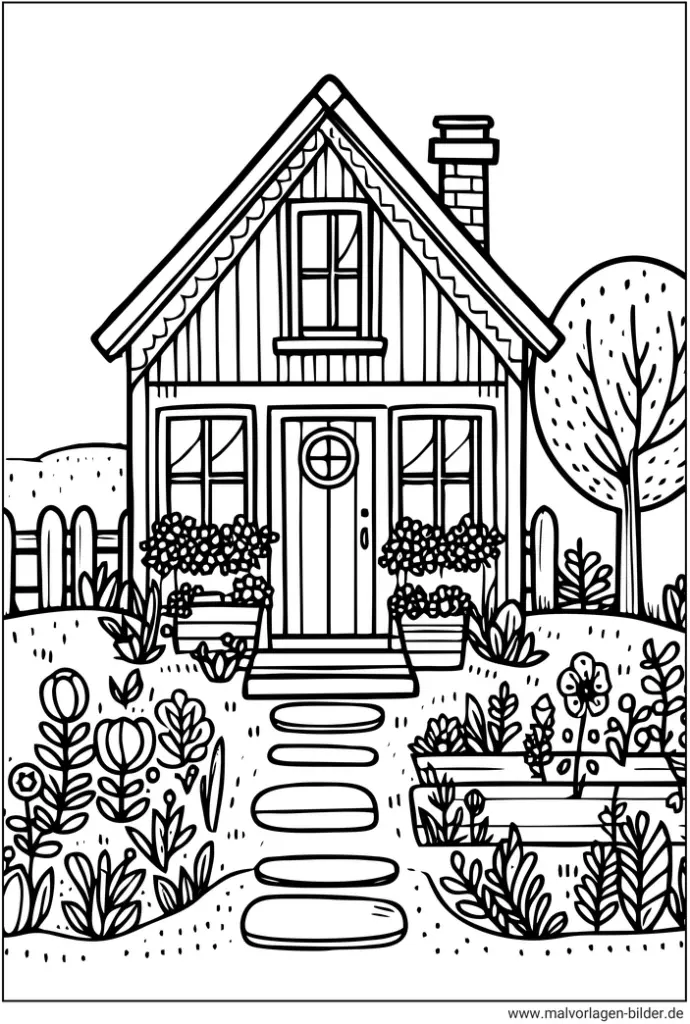 haus-und-garten-ausmalvorlage