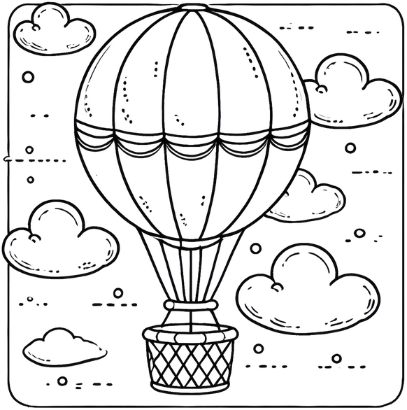 heissluftballon-in-den-wolken-ausmalvorlage