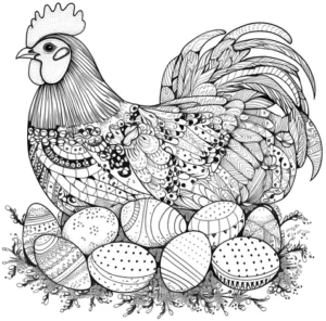 henne-mit-eiern-ostern-ausmalvorlage