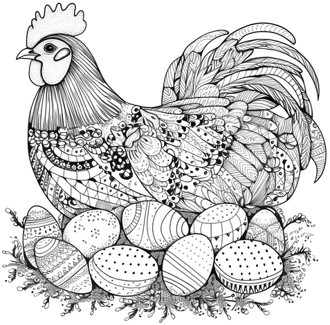 henne-mit-eiern-ostern-ausmalvorlage