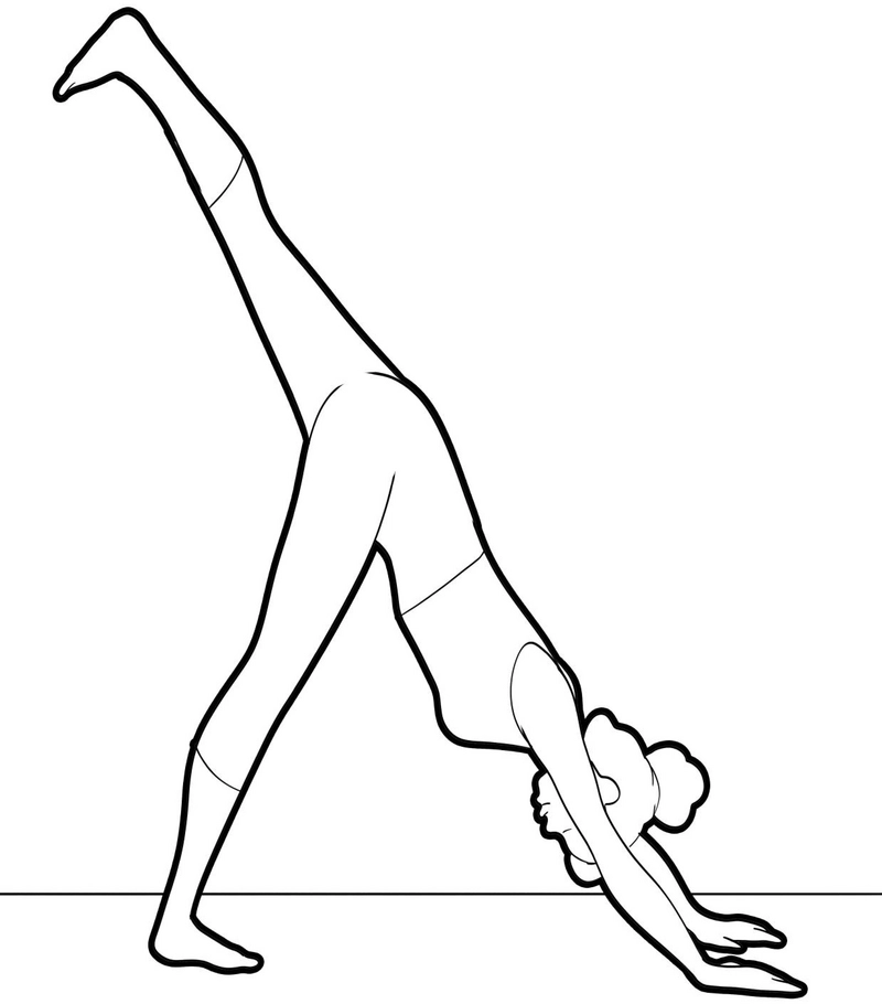 herabschauender-hund-yoga-pose-malvorlage