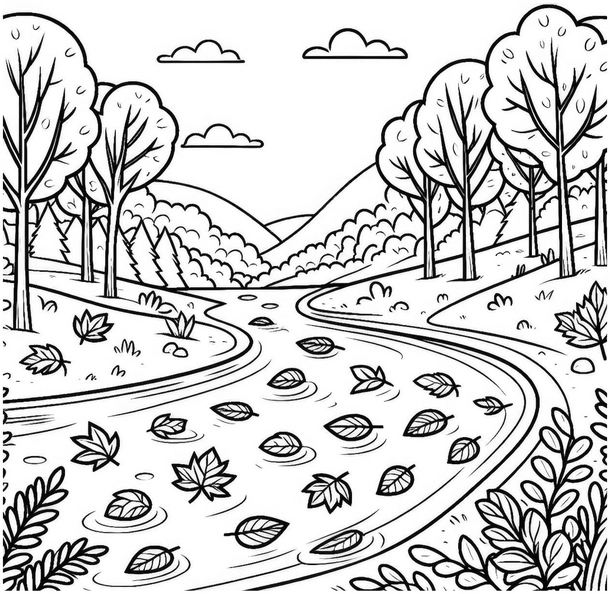 herbstlandschaft-fluss-bunte-blaetter