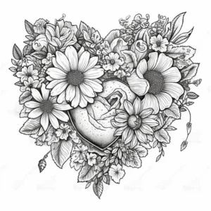 herz-blumen-malvorlage-kreativ-ausmalen