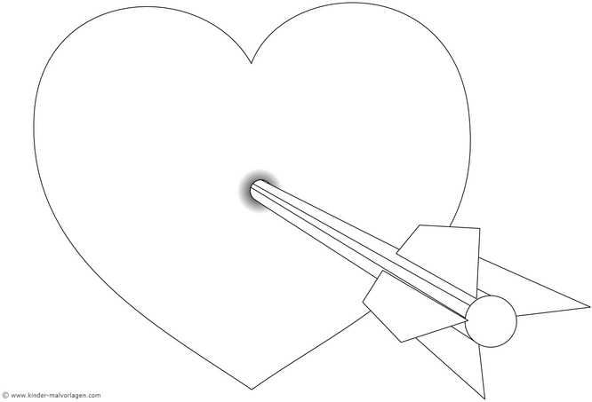herz-mit-pfeil-durchbohrt-ausmalvorlage