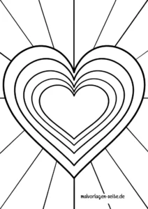 herz-mit-strahlen-und-konzentrischen-formen