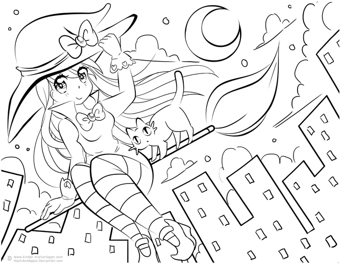 hexen-auf-besen-mit-katze-in-der-stadt