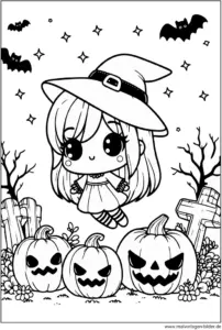 hexen-mit-kuerbis-halloween-malvorlage