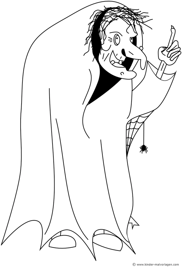 hexen-mit-spinne-ausmalvorlage