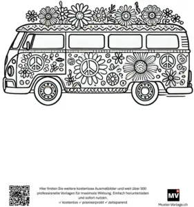 hippie-bus-mit-blumen-und-friedenssymbolen-ausmalbild