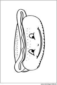 hotdog-ausmalvorlage-fuer-kinder