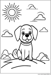 hund-freundlicher-hund-ausmalbild