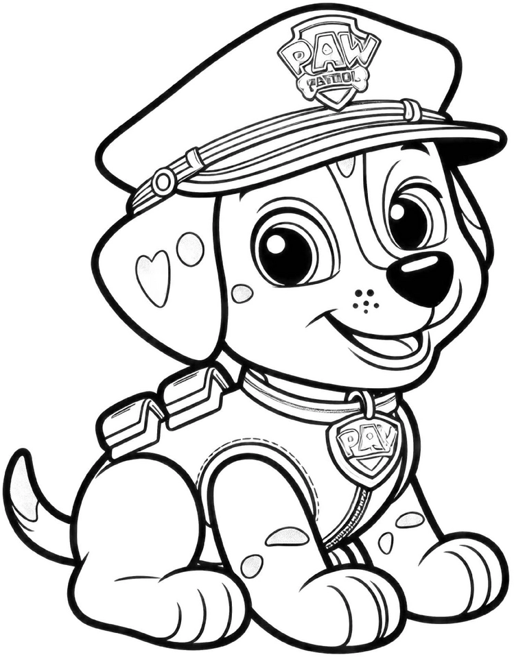 hund-in-polizeiuniform-malen-ausmalvorlage