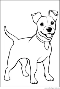 hund-mit-halstuch-ausmalvorlage