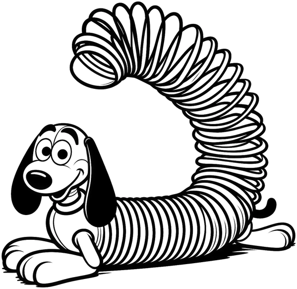 hund-mit-slinky-ausmalvorlage