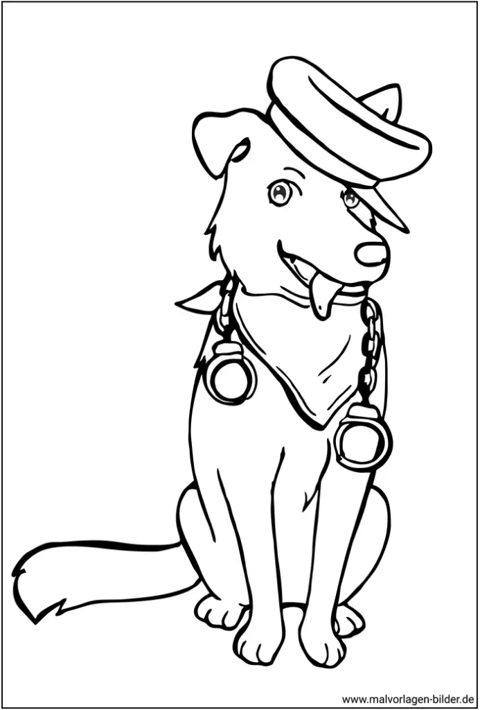 hund-polizist-ausmalbild