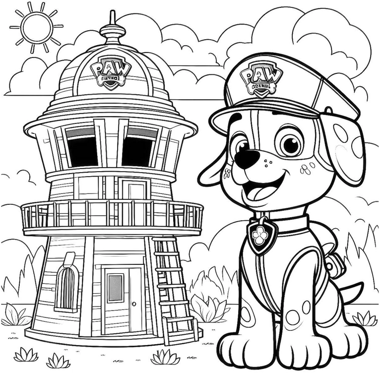 hund-und-wachtturm-ausmalvorlage-paw-patrol