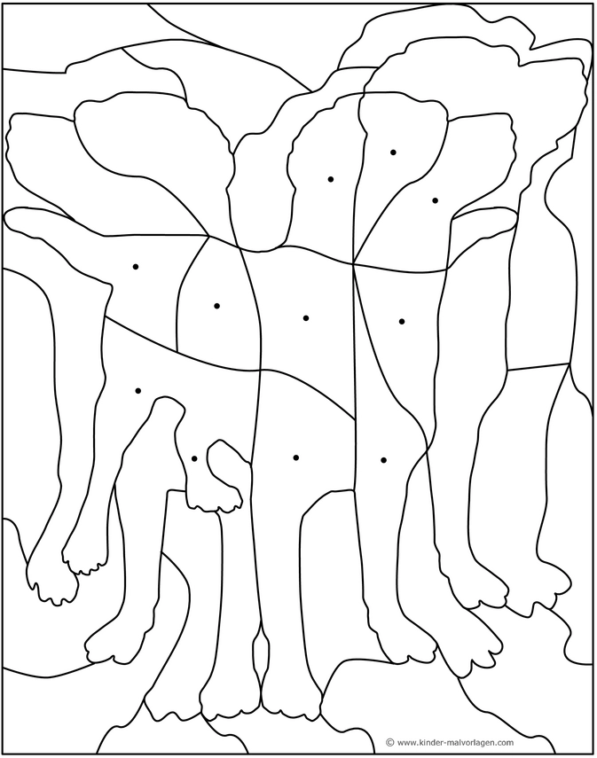 hund-viele-verschiedene-poses-malen