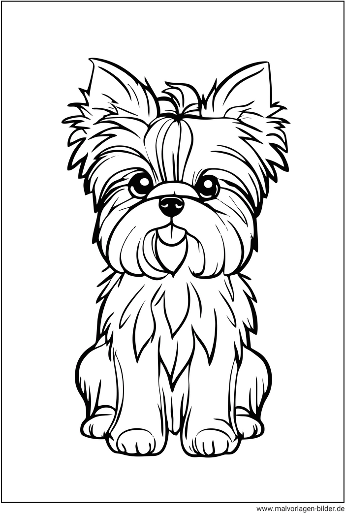 hund-yorkshire-terrier-ausmalbild