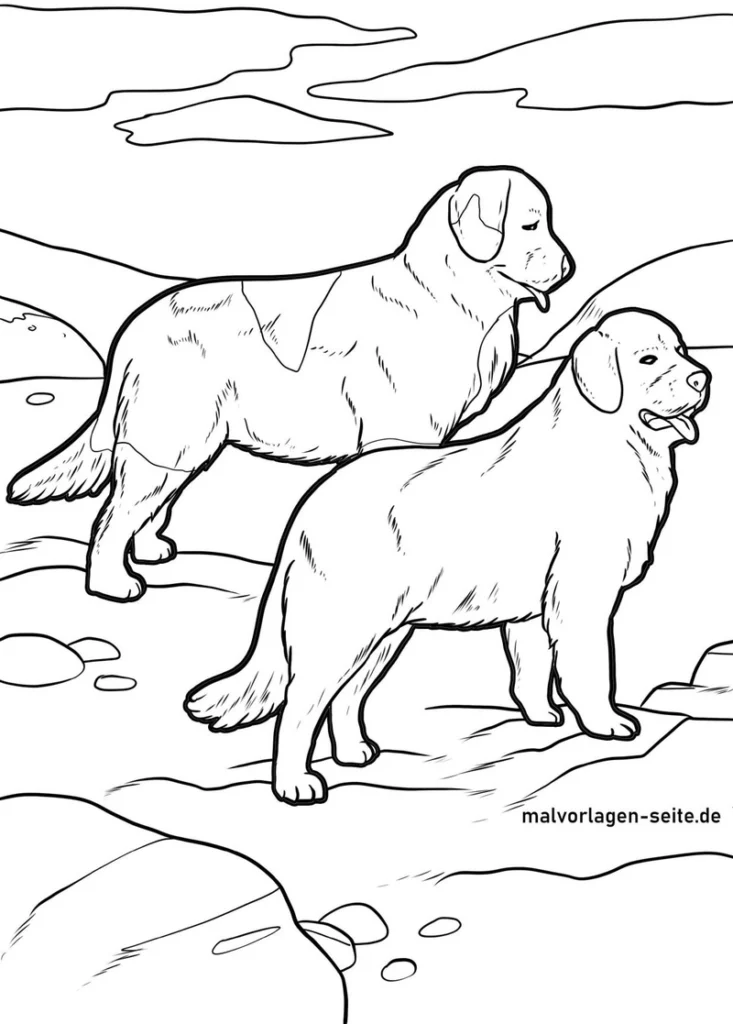 hunde-im-freien-ausmalvorlage