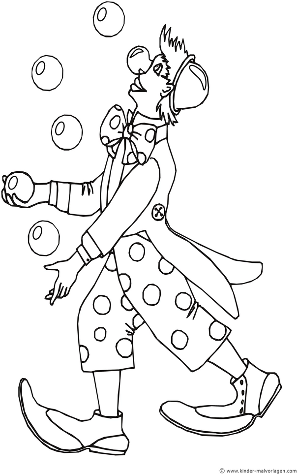 jonglier-clown-mit-bunten-baellen