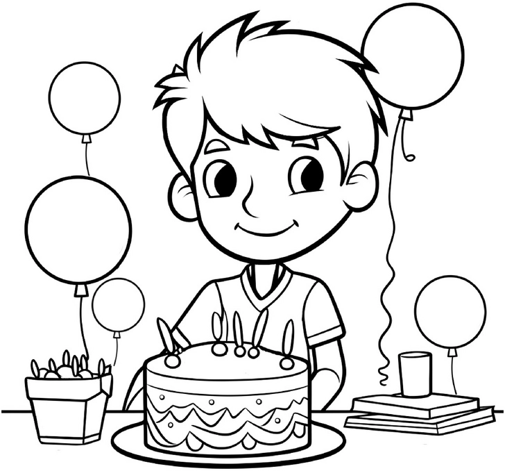 junge-am-geburtstag-mit-kuchen-und-ballons