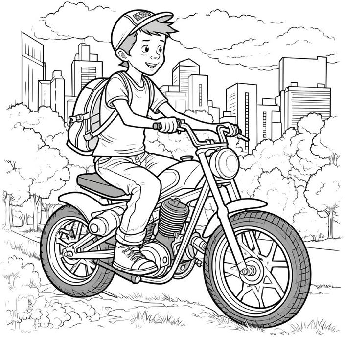 junge-auf-motorrad-in-der-stadt