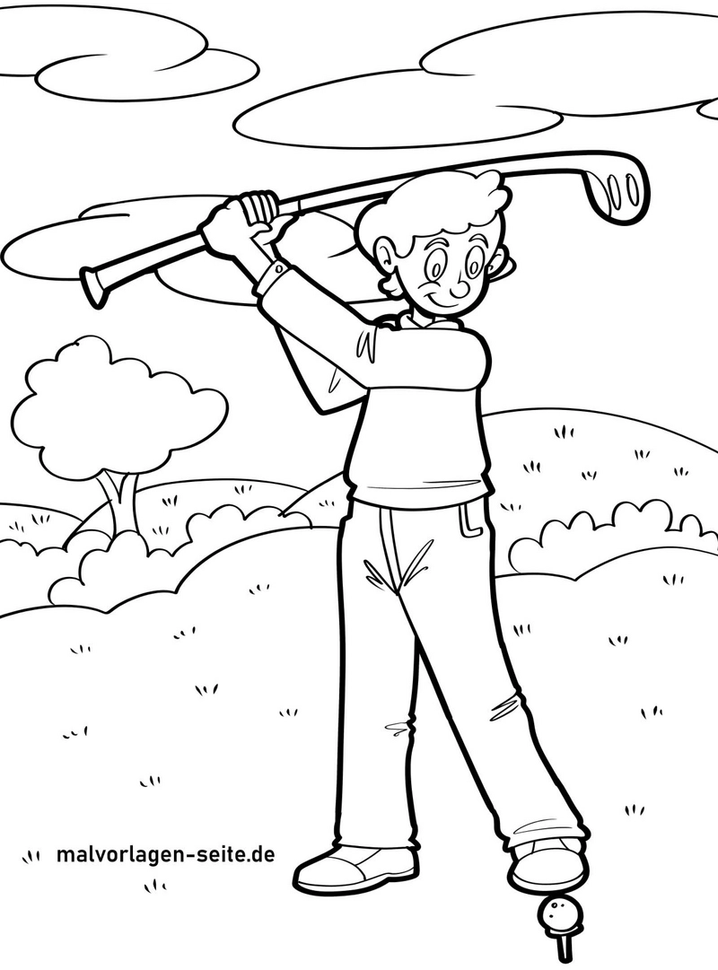 junge-golfer-auf-golfplatz-ausmalvorlage