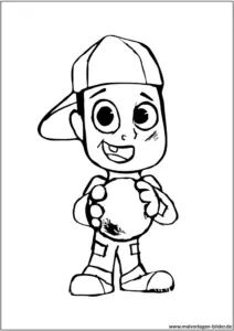 junge-mit-ball-ausmalbild