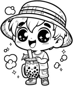 junge-mit-bubble-tea-ausmalvorlage