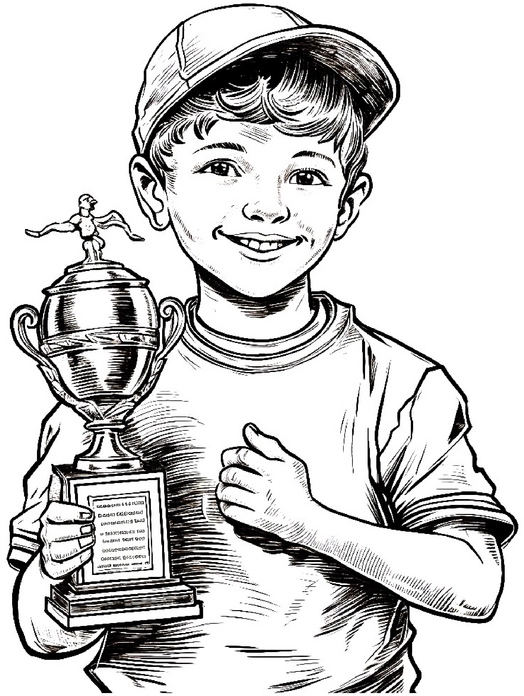 junge-mit-pokal-ausmalvorlage