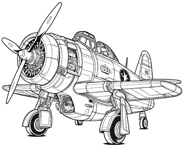 kampfflugzeug-malvorlage-ausmalen