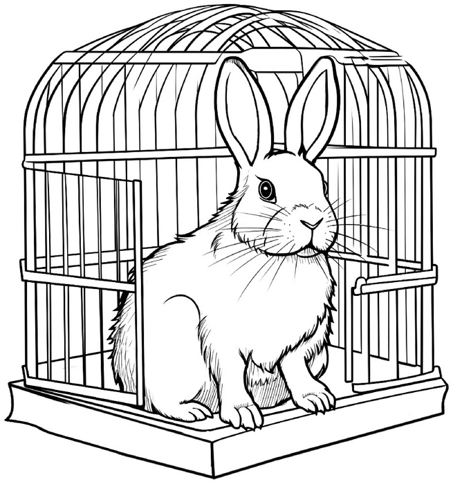 kaninchen-im-kaefig-ausmalvorlage