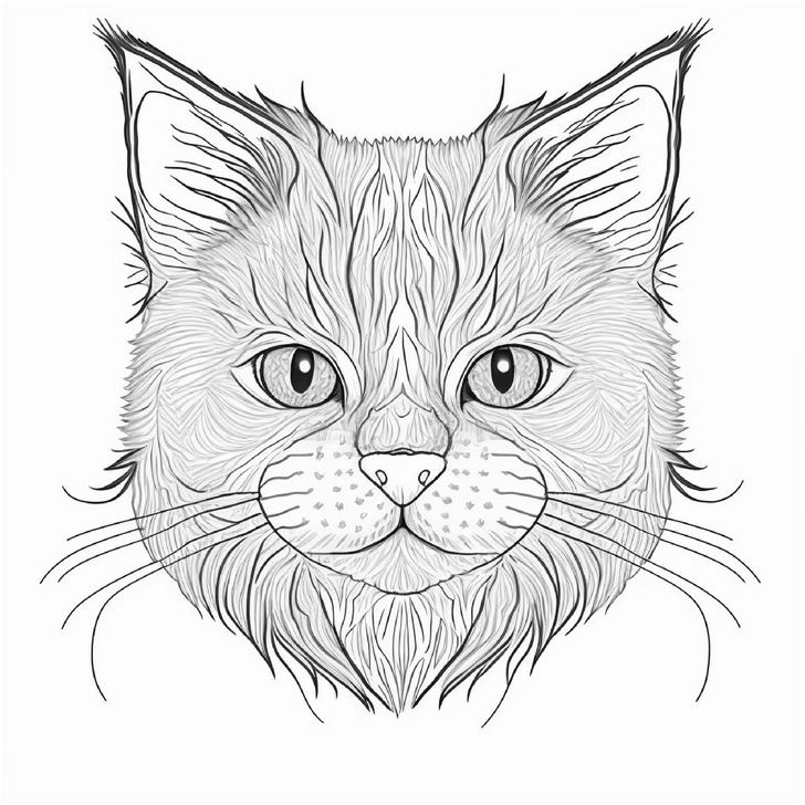 katze-ganz-nah-portrait-malvorlage