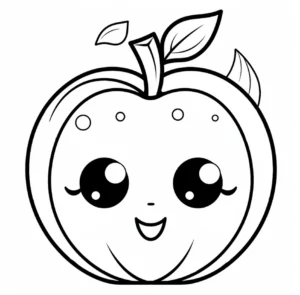 kawaii-apfel-malen-ausmalvorlage